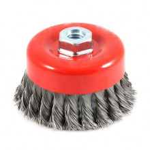 Twist Knot Wire Cup Brush in Drilling Machines for  Weld Treatments  and Paling-board Cleaning